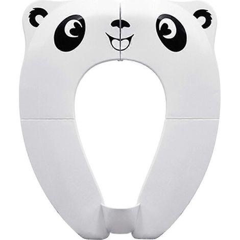 Tragbarer Toilettensitz für Babys und Kleinkinder, faltbar, ideal für Reisen und Ausflüge-White