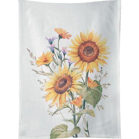 Torchon en coton Tournesols 50 x 70 cm (1/2)