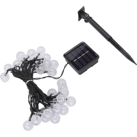 Solarbetriebene Lichterkette für den Außenbereich mit 8 dekorativen Modi, wasserdicht, 6,5 m, 30 mehrfarbige LEDs für Garten, Terrasse und Patio (1/5)