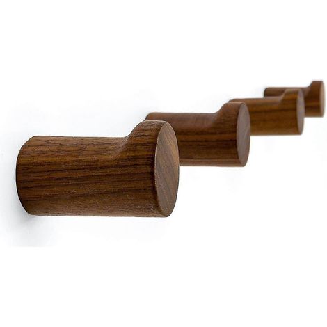 Wandhaken aus Naturholz – 4er-Pack – Moderne Wandgarderobe aus Holz – Handgefertigte Mini-Garderobe (1/3)