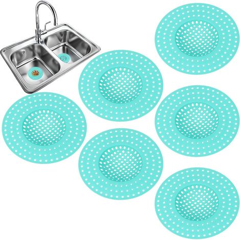 Passoire D'Évier Cuisine Lot de Six Filtres Anti-Bouchon pour Cheveux Filtre pour cuisine Pour La Maison Et Le Camping-Car Déchets Cuisine Épluchures Restes Et Résidus (1/5)