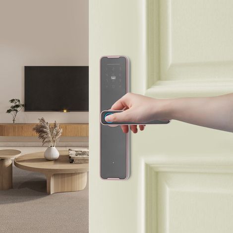 Smart Türschloss Fingerabdruck-Türschloss Türmontage Mit Schlüssel & Griffen