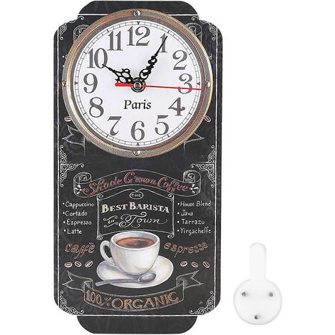 Horloge murale rectangulaire élégante, design raffiné pour salon, bar et décoration murale, style moderne. (1/5)