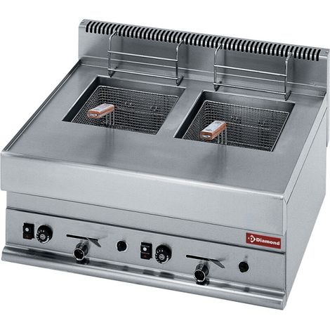 Friteuse gaz 2 cuves 8 litres - Diamond (1/2)