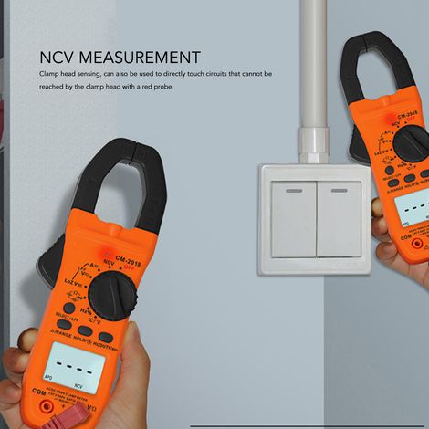 Digitales Zangenmessgerät für Wechsel- und Gleichstrom, Spannung, Frequenz und Widerstand – hochpräzises Multimeter (1/5)
