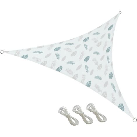 Voile d'ombrage triangulaire de 2 m (6,5 pi) avec protection UV, abri pour plantes de jardin, serre respirante pour terrasse, camping, jardin et piscine. (1/5)