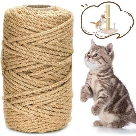 Corde Sisal - 6MMx50M - Résistante aux intempéries - Durable - Pour Arbre à Chat (1/4)