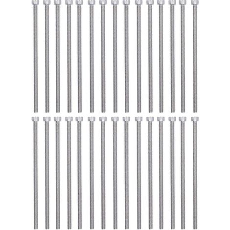 30 Stück Sechskantschrauben mit Innensechskantkopf A2-70 304 Edelstahl, seewasserbeständige Befestigungselemente M6x120