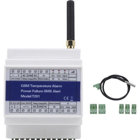 Alarme de surveillance à distance de température d'humidité SMS GSM, thermomètres intérieurs Alarme de température Alerte de panne de courant (1/5)