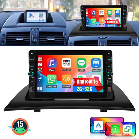 Autoradio Android 15 avec navigation GPS, disque dur, CarPlay, RDS, Bluetooth et port USB Type-C pour BMW X3 E83 (2006-2010) - 2+32G