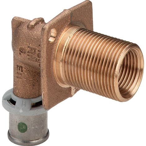 Viega Sanfix Fosta Sanfix P-Paso de pared, d 16mm, Rp 1/2, G 3/4 bronce rojo modelo 2132.1, 303952