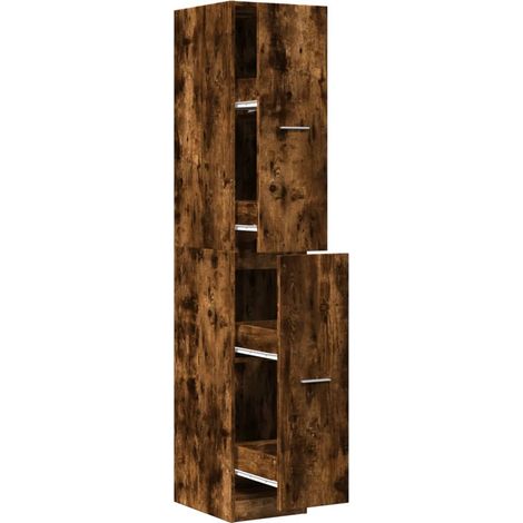 Maison Exclusive - Armadietto da Farmacia Rovere Fumo 30x41x174,5 cm in Truciolato