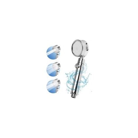 Cabezal de ducha con filtro, cabezal de ducha de alta presión, tres modos de flujo de agua, función de refuerzo, extraíble para facilitar la limpieza, blanco porcelana. - Crezuo