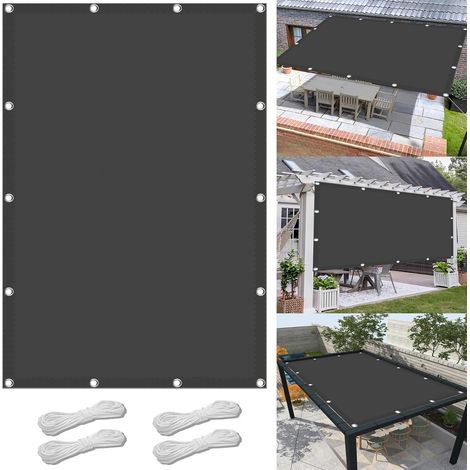 300 x 400 cm Filet d'ombrage Filet Protection Solaire Imperméable Anti 98% UV Résistant Hydrofuge Voile d'ombrage Toile Solaire
