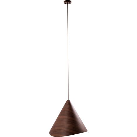 Suspension scandinave chêne foncé cône E27 Maxlight (1/3)