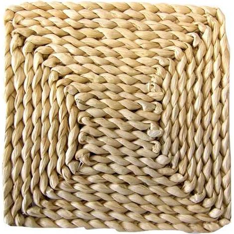 Posa platos de paja cuadrado cm 18 Ladydoc 05801