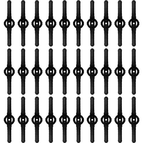 30 Stück Kunststoff-Ersatzklingen, Trimmerklingen, Rasenmäherklinge, Ersatzklingen, kompatibel mit Akku-Trimmer (1/5)