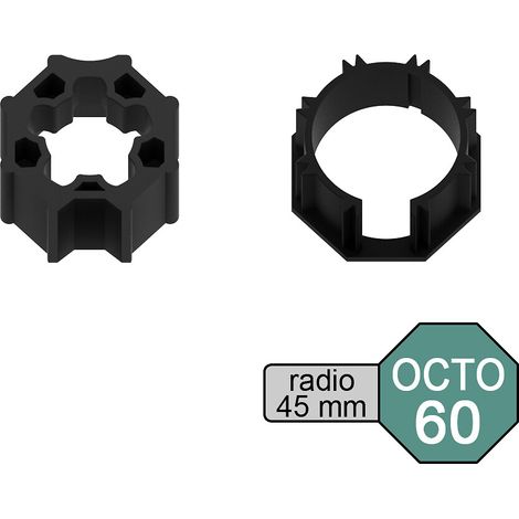 Les Tendances – Kit adaptateur moteur volet roulant radio Ø 45 mm – Tube octogonal Ø 60 mm – Installation rapide avec couronne et roue d'entraînement (1/3)