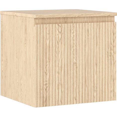 Mexen Rivel Badezimmer-Unterschrank 50 cm mit Arbeitsplatte, 1 Schublade, geriffelt, Eiche - 91A20-05047-1-BFC81 (1/5)