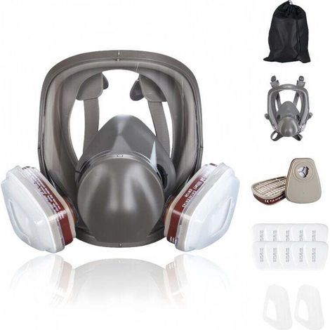 [JAMAIS UTILISÉ] 16 en 1Masque à gaz antibuée, respirateur facial intégral, respirateur de pulvérisation de peinture industrielle, filtre de travail de sécurité (1/4)