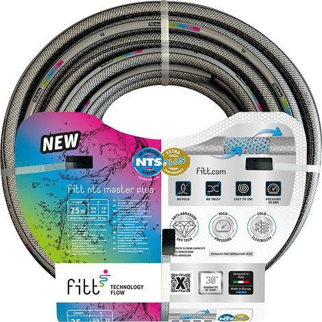 FITT NTS MASTERPLUS 1/2" (12,5 mm) 20 m - Starker und extrem formbarer Gartenschlauch für intensiven und professionellen Einsatz