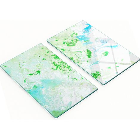 Tableros decorativos multifuncionales de vidrio templado, dise帽o abstracto, 2x30x52 cm