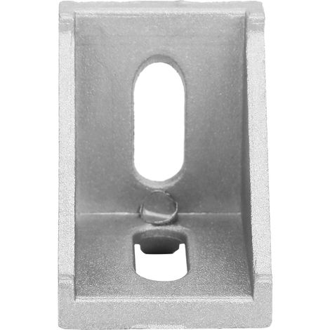 20 équerres d'angle en aluminium à 2 trous, type L, pour profilés en aluminium 3030