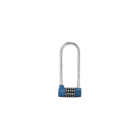 5-stelliges Zahlenschloss aus Aluminiumlegierung, U-förmiges Sicherheitsschloss, extra langes Vorhängeschloss für Schrank- oder Spindtüren, zurücksetzbares Zahlenschloss, ideal für Sal-Crezuo-Spinde