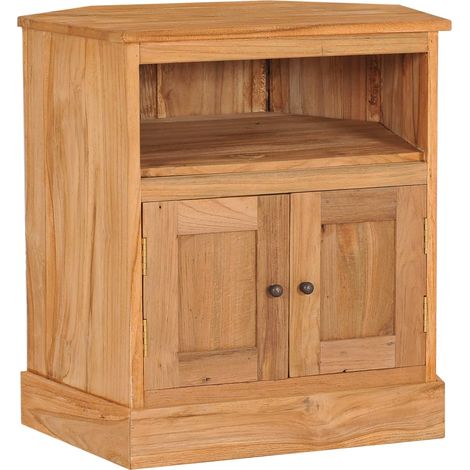 Credenza buffet cassettiera mobile contenitore organizer cucina soggiorno angolo salotto 60 x 45 x 60 cm legno massello di teak marrone 020031750