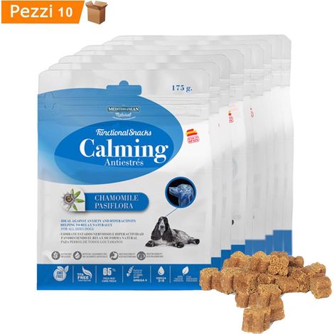 Multipack da 10 pz snack funzionali per cani mediterranean natural calmanti 175 gr