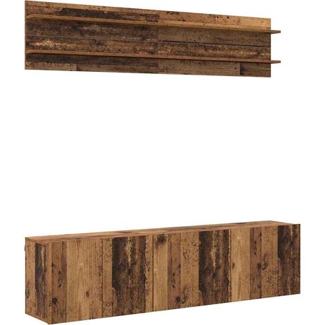 Unidades de TV 6 pcs Madera vieja Madera contrachapada vidaXL (1/5)