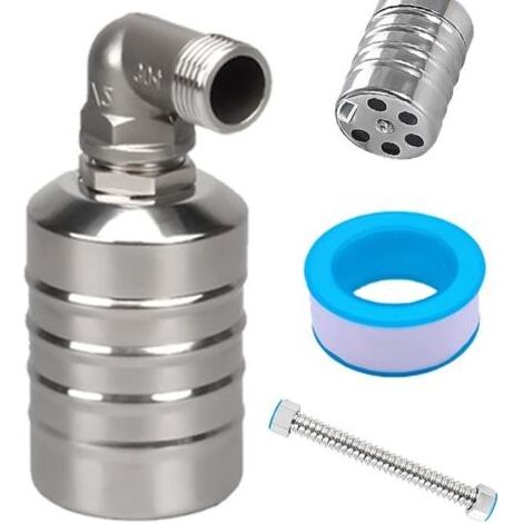 1/2" Vanne à Flotteur en Acier Inoxydable 304, Valve de Contrôle Automatique du Niveau D'eau, Remplissage Automatique Valve Flottante Pour Réservoirs D'Eau, Piscines, Tours D'Eau (1/5)