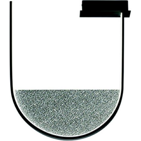 Plafoniera LOTUS con inserto amovibile in vetro granigliato FUME' 55x47 cm (1/4)