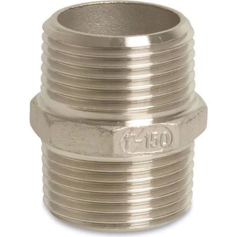 Raccord Fileté Inox 3/4 Pouce: Double Mamelon en Acier V4A