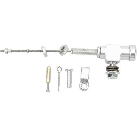 Pompe d'embrayage et de frein pour moto, fonctionnement fluide, tige de maître-cylindre d'embrayage en alliage d'aluminium pour pit bike, dirt bike, quad, VTT, argent (1/5)