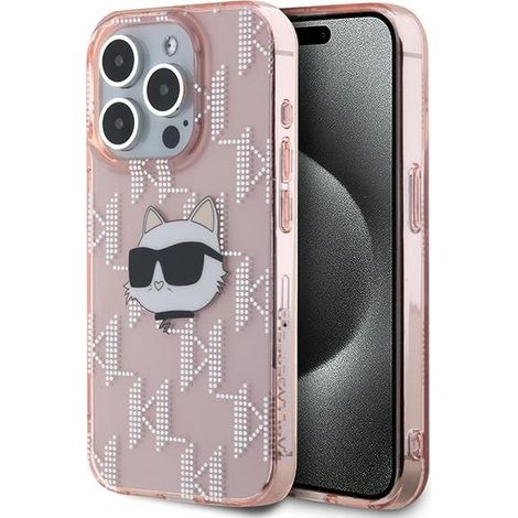 Karl Lagerfeld Choupette Head Pink iPhone 15 Pro Max Hülle (1/5)