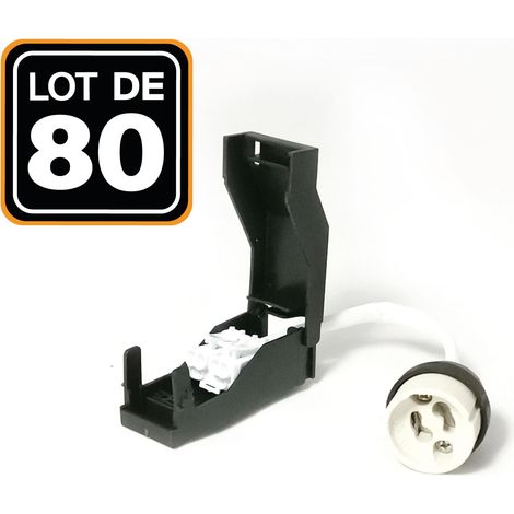 Satz von 80 GU10 Keramikbuchsen Automatisch 230V Klasse 2