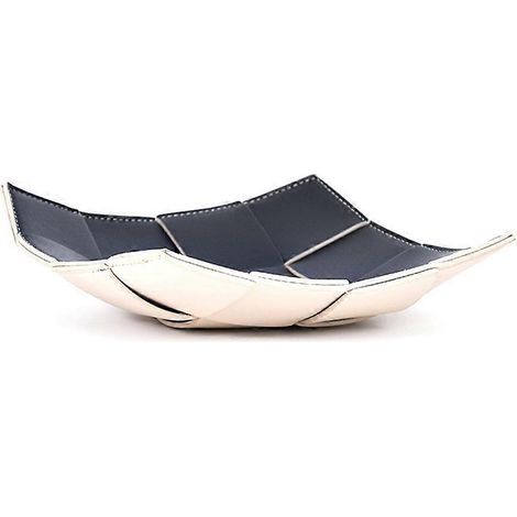 Plateau en cuir tissé Advanced Sense, porte-clés, rangement pour télécommande, rouge à lèvres et cosmétiques (1/4)