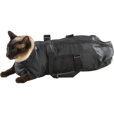 Sac de toilettage pour Chat,éGlable Sac en Maille De Douche pour Chat,Anti-rayures Respirant Pour Chat Mordre RéSisté Pendant L’Examen par Voie Intraveineuse De Baignade Manucure