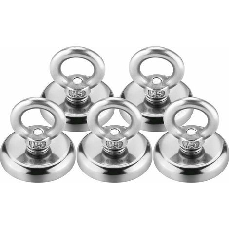 Neodym-Magnet, 32 mm, starker Magnet, 35 kg Zugkraft, starker runder Neodym-Magnet (5 Stück), Versailles (1/5)