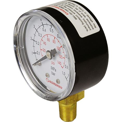 IMI NORGREN Manometer 18-015-028  Anschluss (Manometer): Unterseite 0 bis 25 bar Außengewinde R1/8 1