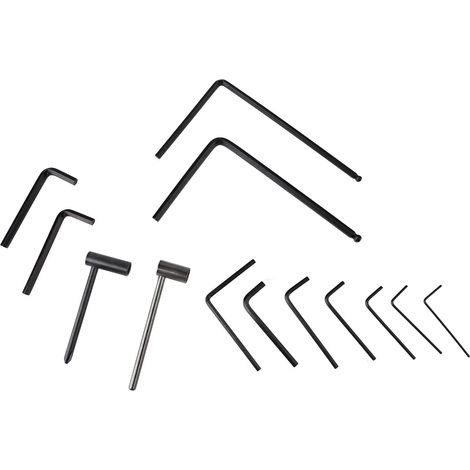 Gitarrenschlüssel-Set, 13-teilig, Langlebige Sechskantschlüssel aus Metall für die Wartung von E-Gitarren, Kohlenstoffstahl, Bequemer Griff (1/5)
