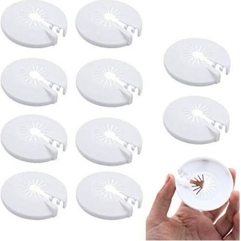 ZOLGINAH Copertura per tubo di raccordo radiatore per riscaldamento, impianto idraulico, foro a parete 8-22 mm, 20 pezzi (bianco) (1/5)