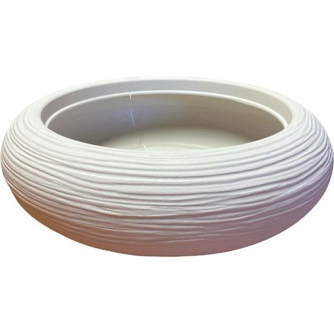 Ciotola porta fiori Telcom shabby Ø 42 cm 13 lt bianco perla