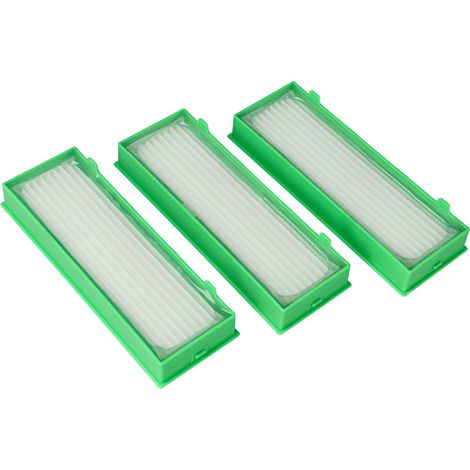 vhbw set 3x filtri compatibile con Vorwerk Folletto VR200, VR-200, VR300, VR-300 Aspirapolvere - Filtro HEPA