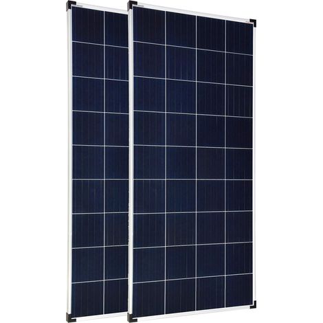 enjoy solar - Pannello solare policristallino da 100 W e 12 V, modulo fotovoltaico ideale per camper, capannoni da giardino e barche (1/5)