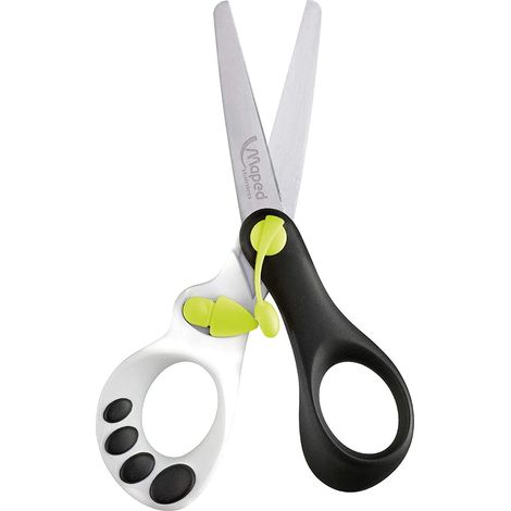 Ciseaux Pour Enfants - 13 5 Cm - Embout Arrondi - Pour Droitiers Et Gauchers - Fonction Ressort Auto-Ouvrant - 1 Piece