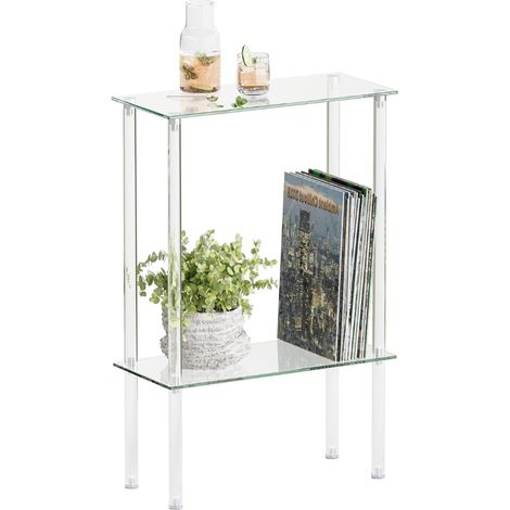 Side Table Glass Narrow End Of Sofa (1/5)