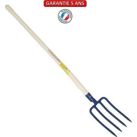 OUTILS PERRIN Fourche à bêcher douille 4 dents 29 cm manche pomme (1/2)
