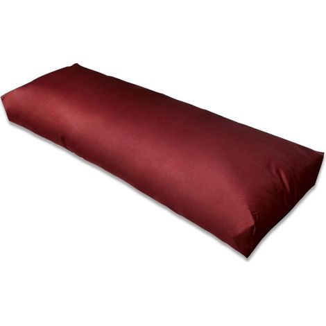 Cuscino imbottito per schienale interno/esterno bordeaux 120x40x10 cm DEC021369